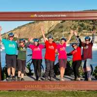 The end of the Alps to Ocean cycle trail at Oamaru