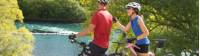Admiring the waters of the Mata Au River |  <i>James Jubb, Tourism Central Otago</i>