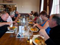 Enjoying one of the many fabulous meals in the Central Otago region