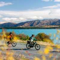 Lake Tekapo start on the Alps 2 Ocean Cycle Trail | Miles Holden