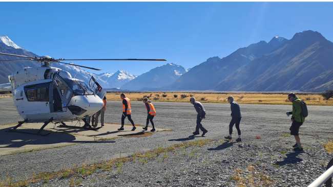 Riders getting the helicopter to Rotten Tommy trail head | Brian Anderson