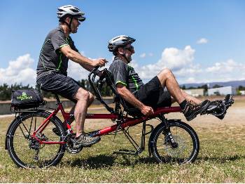 Trail Journeys is able to cater for those less able with the use of recumbent bikes. |  <i>Lachlan Gardiner</i>