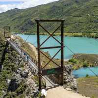Cyclists ride across the Hugo Swingbridge | Geoff Marks