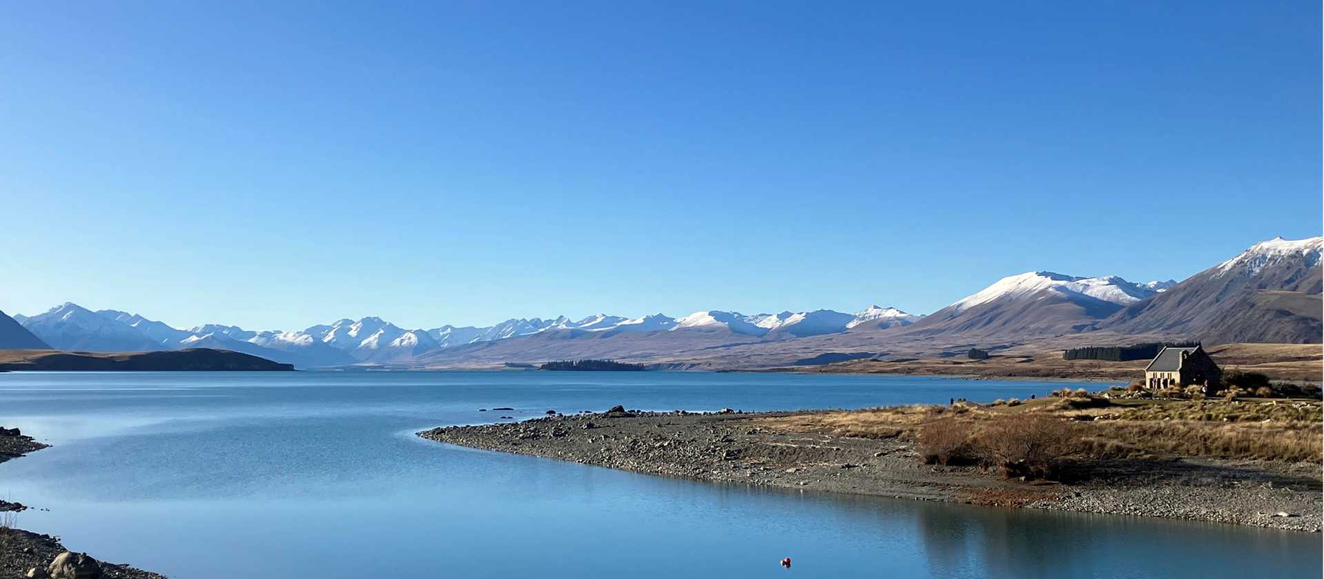 Start the A2O on the stunning lake shore with views of the Church of the Good Shepherd | Sandra Appleby
