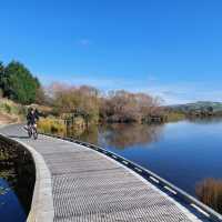 Elevated boardwalk alongside beautiful Lake Waihola | Rebecca Thomas