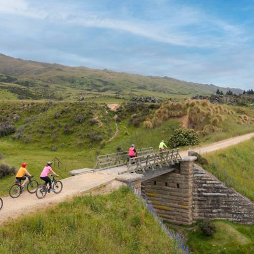 Biking over Middlemarch bridge