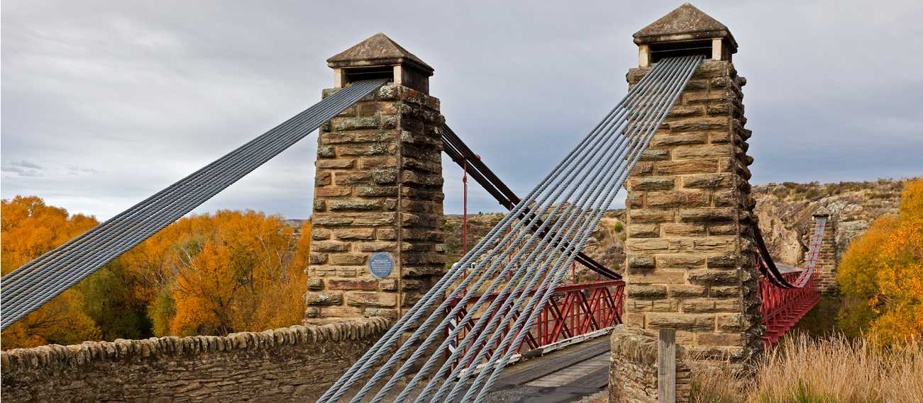 The suspension bridge at Ophir serves as a reminder of the many Irish gold miners who came to the Otago region | Peter Walton