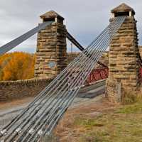 The suspension bridge at Ophir serves as a reminder of the many Irish gold miners who came to the Otago region | Peter Walton