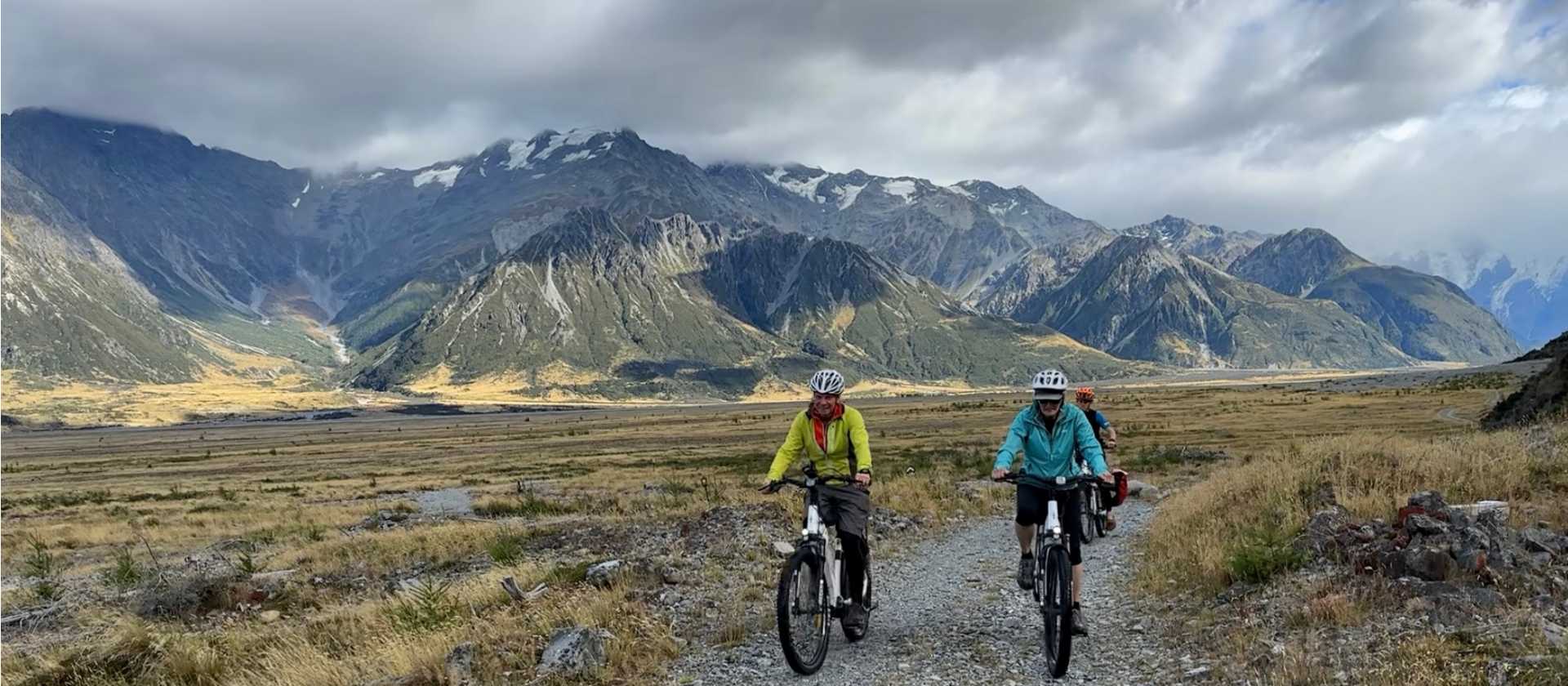 Cyclists riding through Southern Alps | Bec Adams