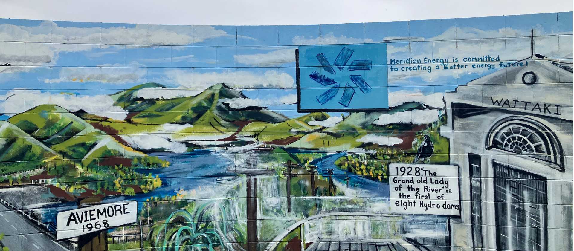 Wall Art depicting the Waitaki hydro scheme along the A2O | Sandra Appleby