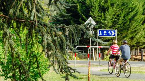 Cyclists near Bright